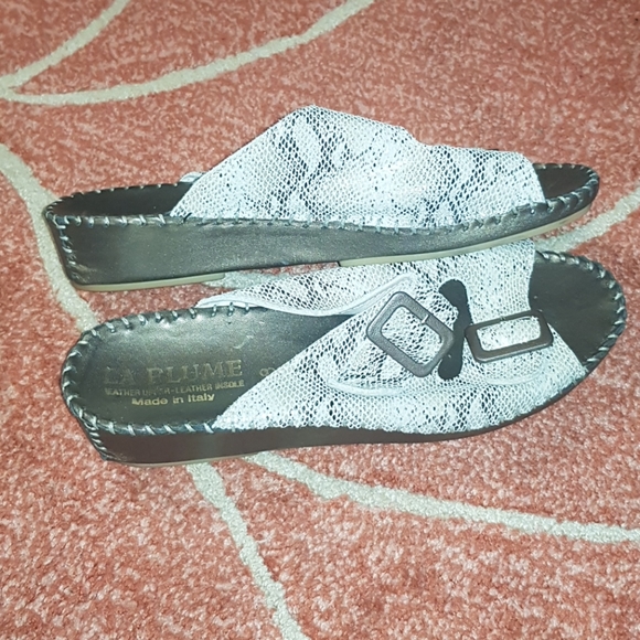 Womens  Italian leather slides - Picture 6 of 7